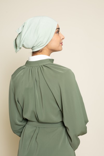 Bonnet tube coton vert clair