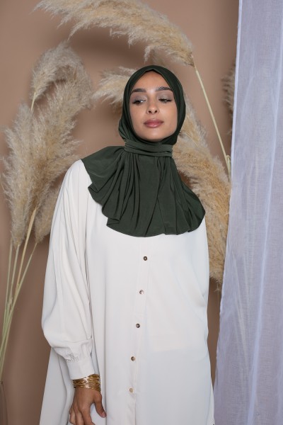 Hijab einfach Khaki