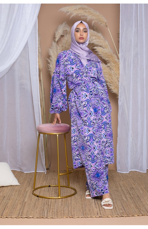 ensemble kimono long et pantalon. Collection été pour femme musulmane.