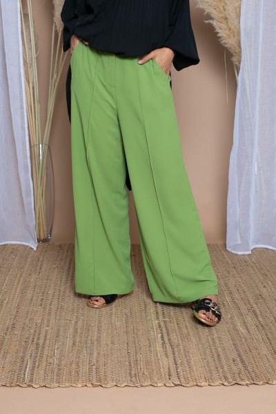 Pantalón de vestir ancho verde oliva