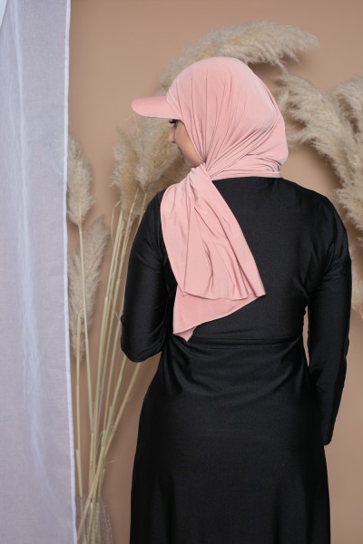 Pfirsichfarbene Hijab-Mütze