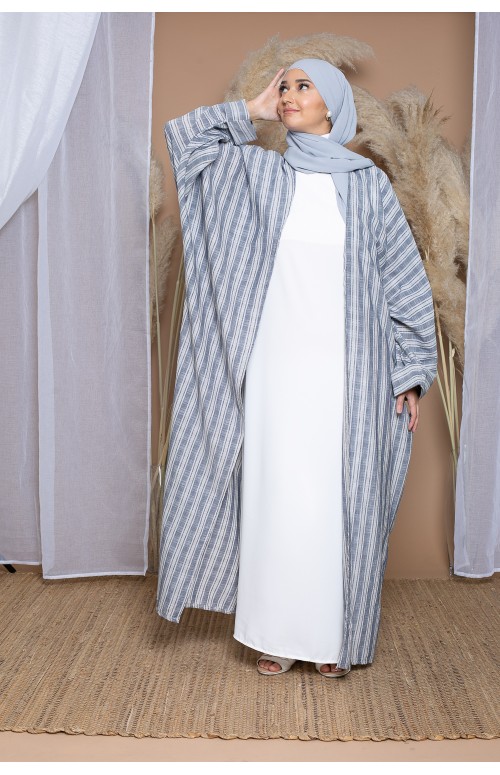 kimono long en lin coton pour été boutique hijab