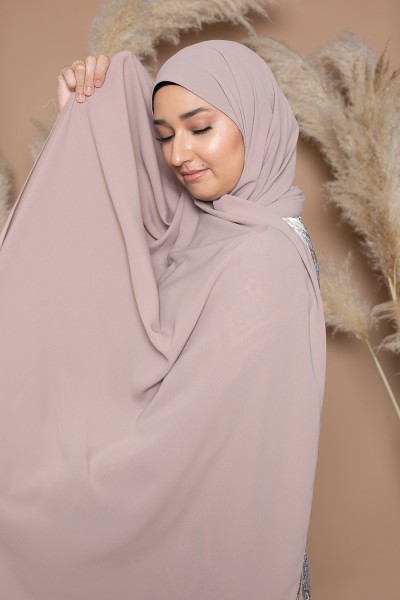 Medina silk hijab iced brown