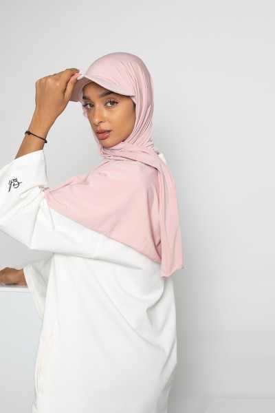 Casquette hijab rose