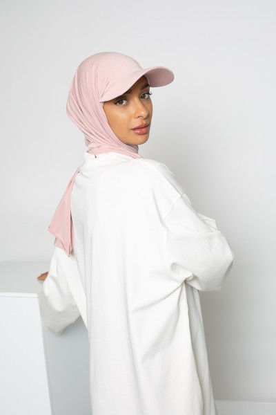 Rosa Hijab-Mütze