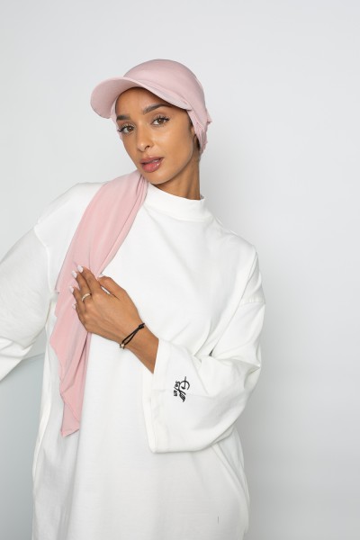 Casquette hijab rose