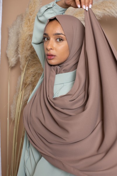 luxury brown taupe chiffon hijab
