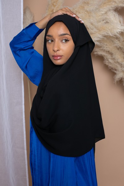 Hijab luxe mousseline noir