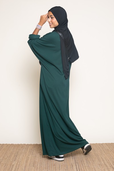 Abaya oversize vert foncé