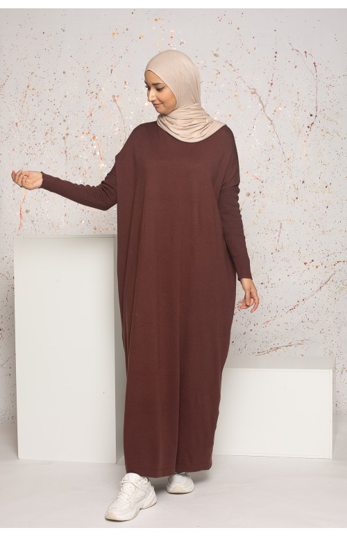 robe pull en maille fine pour automne boutique prêt à porter femme musulmane