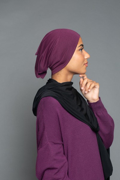 bonnet tube coton sous hijab