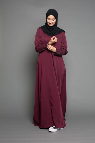robe longue évasée pour femme musulmane