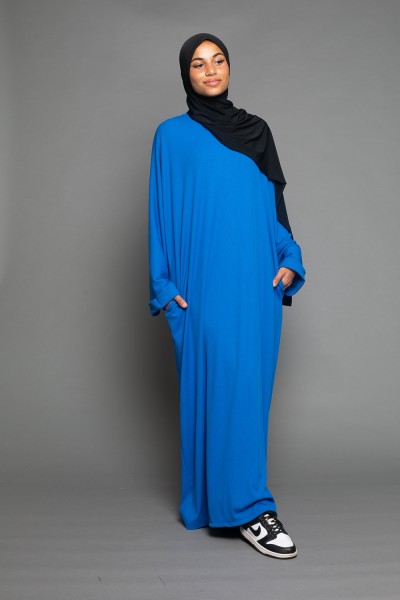 Abaya azul real de gran tamaño