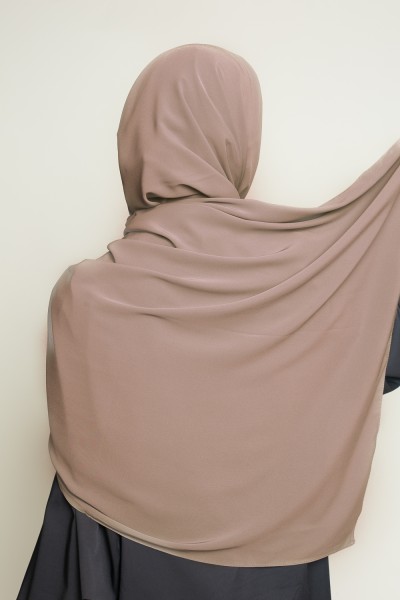 Medina silk hijab taupe 6