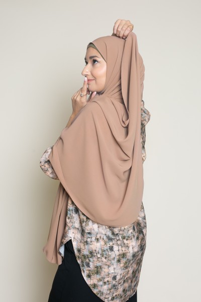 Brown beige Medina silk hijab