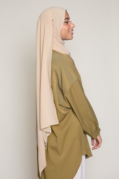 Hijab soie de Médine beige sable