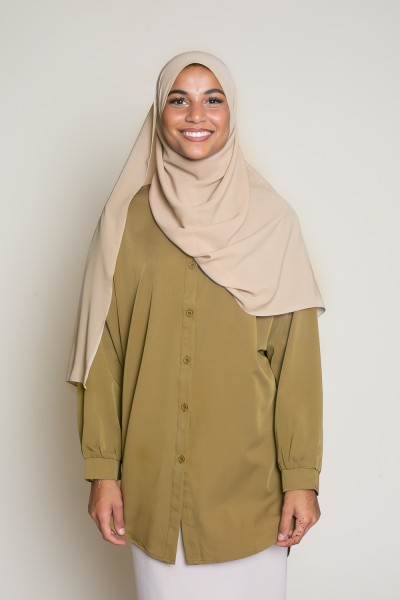 Sandbeiger Hijab aus Medina-Seide