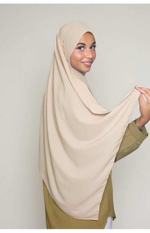 hijab soie de médine beige sable