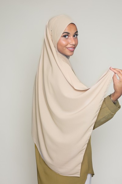 hijab soie de médine beige sable