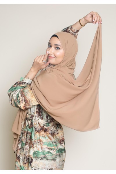 hijab soie de médine beige