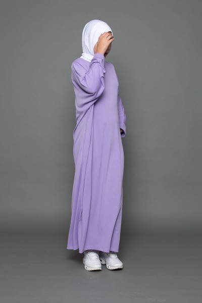 Abaya oversize para niña en color lila