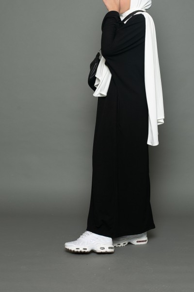 Abaya oversize jeune fille noir