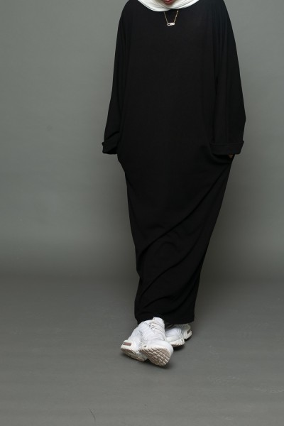 Abaya oversize para niña negra