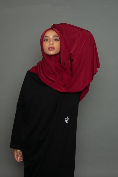 Hijab premium sandy jersey bordeaux