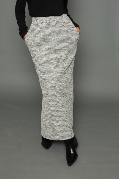 Black tweed winter skirt
