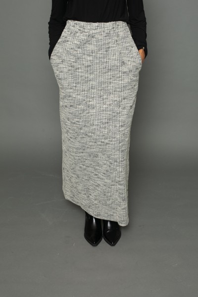 Black tweed winter skirt