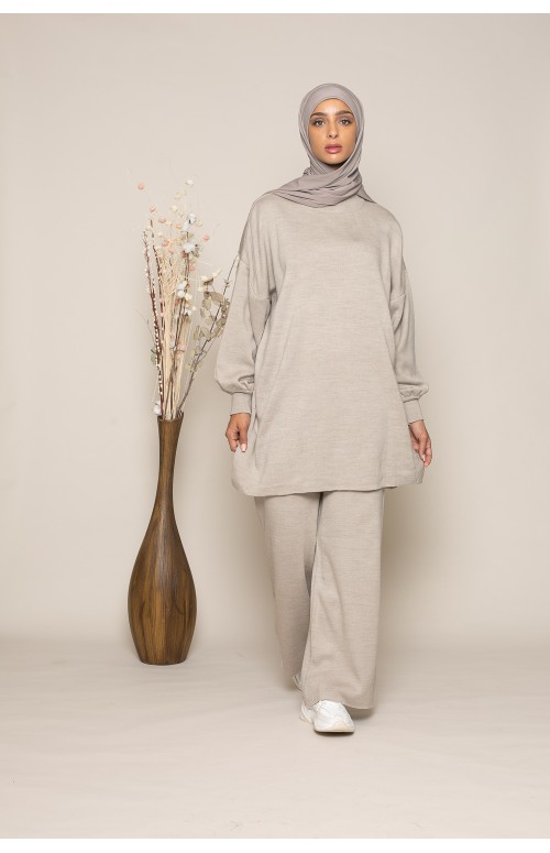 ensemble tricot manche ballon pour femme boutique musulmane