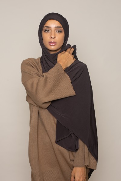 Hijab ready to tie premium Sandy brown jersey
