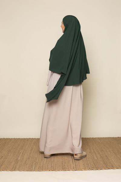 Helltaupefarbenes Medina-Hemdblusenkleid aus Seide