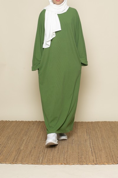 Oversized abaya for young girl olive