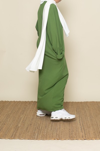 Oversized abaya for young girl olive
