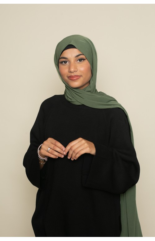 Hijab jersey premium lycra kaki