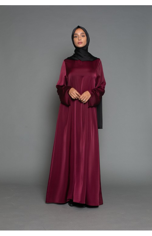abaya satiné haute qualité pour femme moderne boutique musulmane
