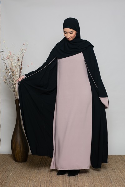 Eisbraunes ärmelloses Kleid aus Medina-Seide