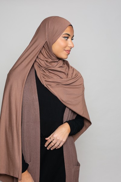 Hijab jersey lux soft choco clair