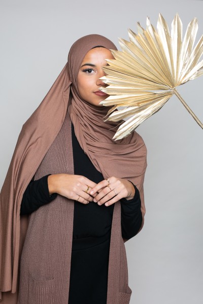 Hijab jersey lux soft light choco