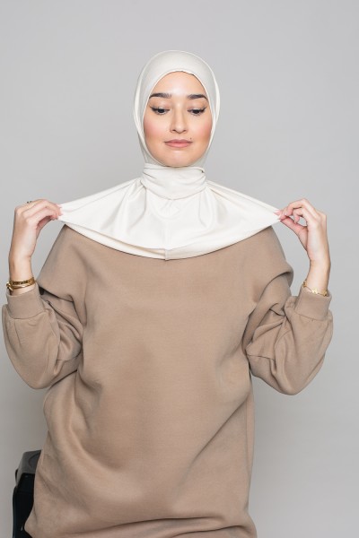 Hijab sport jersey à nouer beige clair