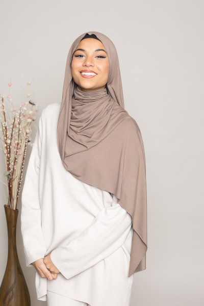 Hijab jersey lux soft taupe