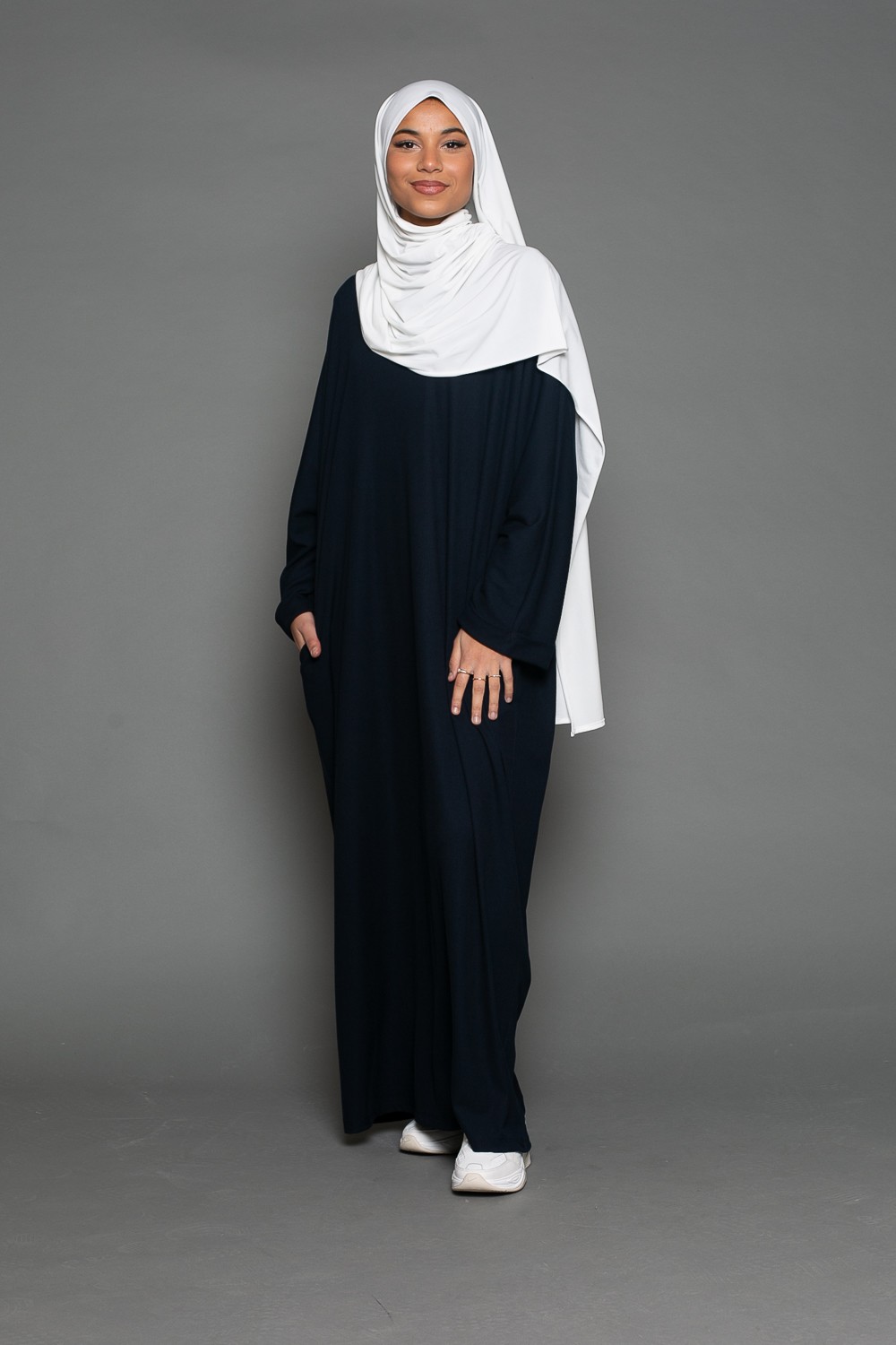 Abaya oversize bleu foncé