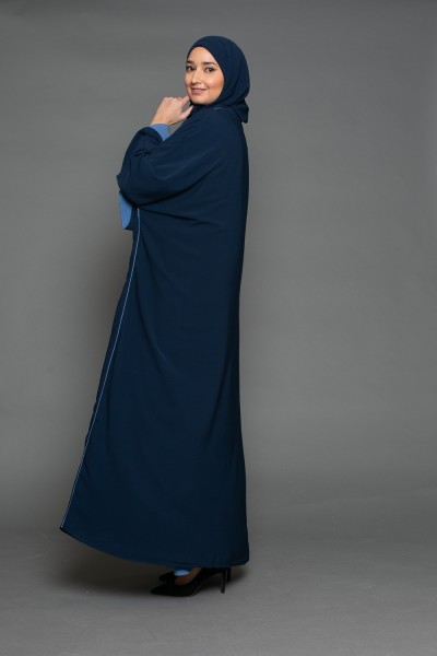 Conjunto abaya y hijab Medina azul