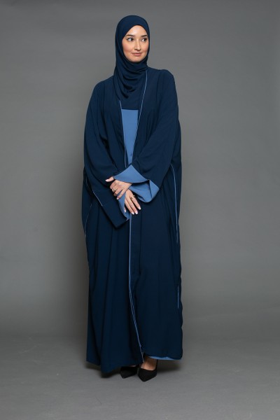Blue Medina abaya and hijab set