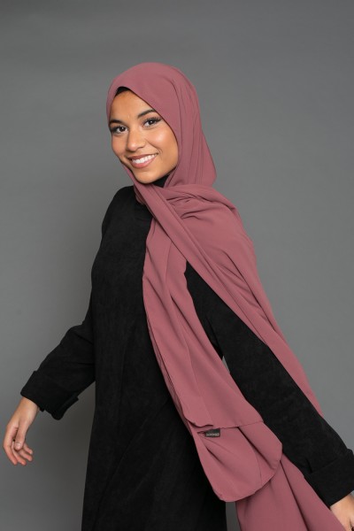 Medina-Seiden-Hijab, braune Pflaume
