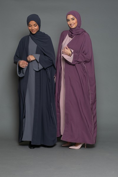 Ensemble abaya et hijab médina prune