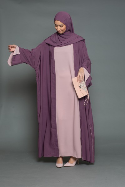 Sleeveless Medina silk dress, pink lilac