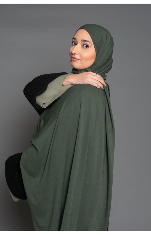 Hijab jersey kaki premium