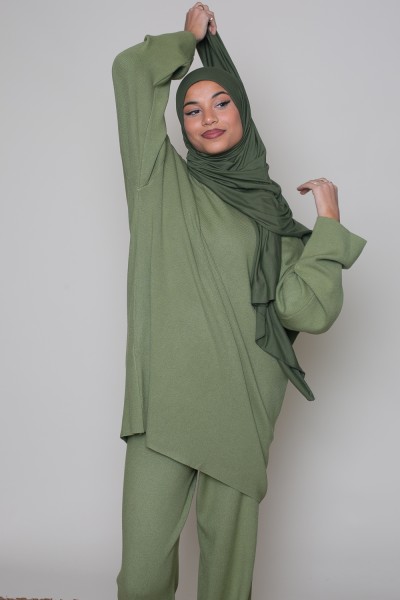 Hijab jersey lux soft khaki